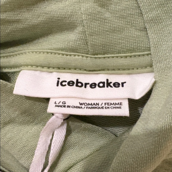 NWT [Icebreaker] Merino Blend Ii 200 Crush Pullover Hoodie in Glazen Women’s L - Picture 12 of 16